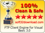 FTP Client Engine for Visual Basic 3.0 Clean & Safe award